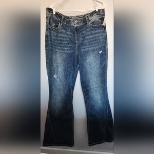 Women's Distressed Blue Jeans